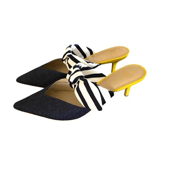 Cabi Striped Bow Kitten heels 9.5 - Picture 1 of 6